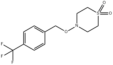 4-([4-(TRIFLUOROMETHYL)BENZYL]OXY)-1LAMBDA6,4-THIAZINANE-1,1-DIONE 结构式