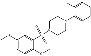 1-((2,5-二甲氧基苯基)磺酰基)-4-(2-氟苯基)哌嗪 结构式