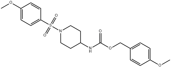 4-METHOXYBENZYL N-(1-[(4-METHOXYPHENYL)SULFONYL]-4-PIPERIDINYL)CARBAMATE 结构式