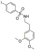 (2-(3,4-DIMETHOXYPHENYL)ETHYL)((4-IODOPHENYL)SULFONYL)AMINE 结构式