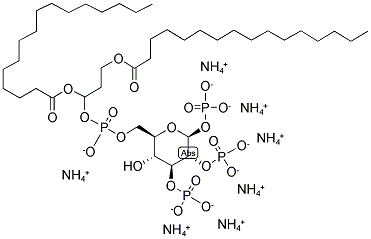 L-ALPHA-PHOSPHATIDYLINOSITOL-3,4,5-TRISPHOSPHATE, DIPALMITOYL-, HEPTAAMMONIUM SALT 结构式