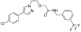 2-[2-(4-(4-CHLOROPHENYL)-1H-PYRAZOL-1-YL)ETHOXY]-N-(3-(TRIFLUOROMETHYL)BENZYL)ACETAMIDE 结构式