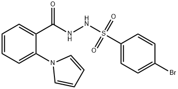 4-BROMO-N'-[2-(1H-PYRROL-1-YL)BENZOYL]BENZENESULFONOHYDRAZIDE 结构式