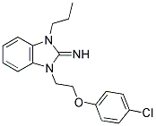 1-[2-(4-CHLOROPHENOXY)ETHYL]-3-PROPYL-1,3-DIHYDRO-2H-BENZIMIDAZOL-2-IMINE 结构式