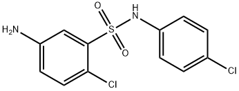 5-氨基-2-氯-N-(4-氯苯基)苯-1-磺酰胺 结构式