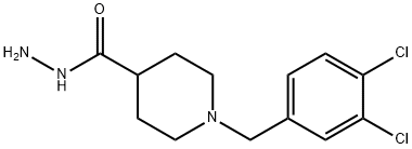 1-(3,4-二氯苄基)哌啶-4-碳酰肼 结构式