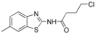 4-CHLORO-N-(6-METHYL-1,3-BENZOTHIAZOL-2-YL)BUTANAMIDE 结构式