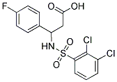 3-[[(2,3-DICHLOROPHENYL)SULFONYL]AMINO]-3-(4-FLUOROPHENYL)PROPANOIC ACID 结构式