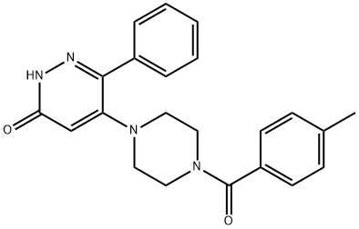 5-[4-(4-METHYLBENZOYL)PIPERAZINO]-6-PHENYL-3(2H)-PYRIDAZINONE 结构式