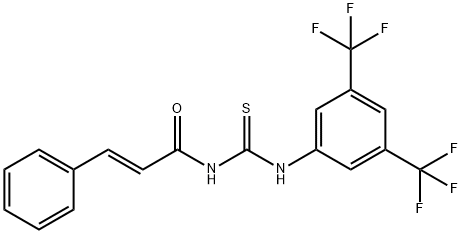 N-(((3,5-BIS(TRIFLUOROMETHYL)PHENYL)AMINO)THIOXOMETHYL)-3-PHENYLPROP-2-ENAMIDE 结构式