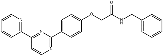 N-BENZYL-2-(4-[4-(2-PYRIDINYL)-2-PYRIMIDINYL]PHENOXY)ACETAMIDE 结构式