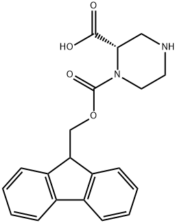 1-FMOC-PIPERAZINE-2-(S)-CARBOXYLIC ACID 结构式