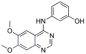 4-(3'-HYDROXYPHENYL)AMINO-6,7-DIMETHOXYQUINAZOLINE 结构式