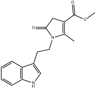 1-[2-(1H-INDOL-3-YL)-ETHYL]-2-METHYL-5-OXO-4,5-DIHYDRO-1H-PYRROLE-3-CARBOXYLIC ACID METHYL ESTER 结构式