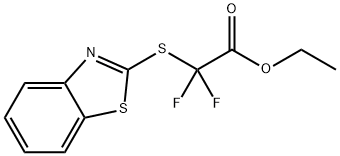 ETHYL 2-(1,3-BENZOTHIAZOL-2-YLSULFANYL)-2,2-DIFLUOROACETATE 结构式