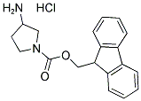 3-Amino-1-N-Fmoc-pyrrolidine hydrochloride 结构式