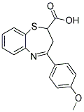 (E)-2,3-Dihydro-4-(4-methoxyphenyl)benzo[b][1,4]thiazepine-2-carboxylic acid 结构式