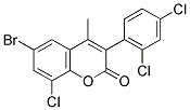6-BROMO-8-CHLORO-3(2',4'-DICHLOROPHENYL)-4-METHYLCOUMARIN 结构式