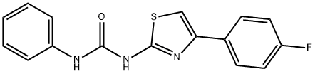 N-[4-(4-FLUOROPHENYL)-1,3-THIAZOL-2-YL]-N'-PHENYLUREA 结构式