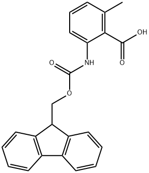 2-({[(9H-芴-9-基)甲氧基]羰基}氨基)-6-甲基苯甲酸 结构式