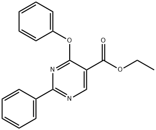 ETHYL 4-PHENOXY-2-PHENYL-5-PYRIMIDINECARBOXYLATE 结构式