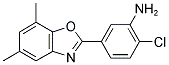 2-CHLORO-5-(5,7-DIMETHYL-1,3-BENZOXAZOL-2-YL)ANILINE 结构式