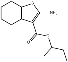 2-氨基-4,5,6,7-四氢苯并噻吩-3-甲酸仲丁酯 结构式