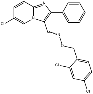 6-CHLORO-2-PHENYLIMIDAZO[1,2-A]PYRIDINE-3-CARBALDEHYDE O-(2,4-DICHLOROBENZYL)OXIME 结构式