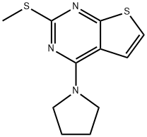 2-(METHYLSULFANYL)-4-(1-PYRROLIDINYL)THIENO[2,3-D]PYRIMIDINE 结构式