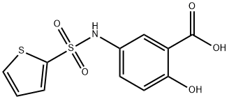 2-羟基-5-(噻吩-2-磺酰氨基)苯甲酸 结构式