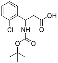 3-TERT-BUTOXYCARBONYLAMINO-3-(2-CHLORO-PHENYL)-PROPIONIC ACID 结构式
