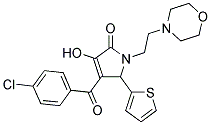 4-(4-CHLOROBENZOYL)-3-HYDROXY-1-(2-MORPHOLIN-4-YLETHYL)-5-THIEN-2-YL-1,5-DIHYDRO-2H-PYRROL-2-ONE 结构式