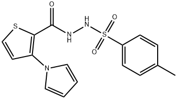 4-METHYL-N'-([3-(1H-PYRROL-1-YL)-2-THIENYL]CARBONYL)BENZENESULFONOHYDRAZIDE 结构式