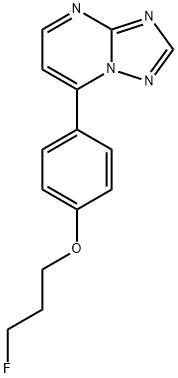 3-FLUOROPROPYL 4-[1,2,4]TRIAZOLO[1,5-A]PYRIMIDIN-7-YLPHENYL ETHER 结构式