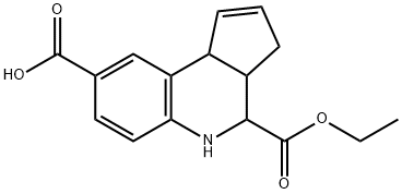 4-(乙氧羰基)-3A,4,5,9B-四氢-3H-环戊二[C]喹啉-8-羧酸 结构式