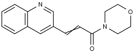 (E)-1-Morpholino-3-(3-quinolinyl)-2-propen-1-one 结构式