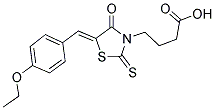 4-[5-(4-ETHOXY-BENZYLIDENE)-4-OXO-2-THIOXO-THIAZOLIDIN-3-YL]-BUTYRIC ACID 结构式