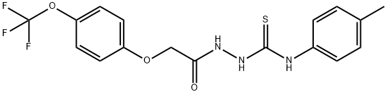 4-(4-Methylphenyl)-1-(2-(4-(trifluoromethoxy)phenoxy)acetyl)thiosemicarbazide 结构式