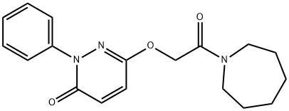 6-[2-(1-AZEPANYL)-2-OXOETHOXY]-2-PHENYL-3(2H)-PYRIDAZINONE 结构式