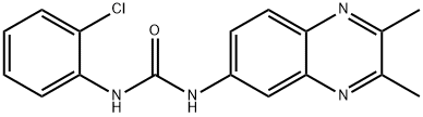 N-(2-Chlorophenyl)-N'-(2,3-dimethyl-6-quinoxalinyl)urea 结构式