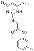 2-[(6-AMINO-4-OXO-1,4-DIHYDROPYRIMIDIN-2-YL)THIO]-N-(3-METHYLPHENYL)ACETAMIDE 结构式