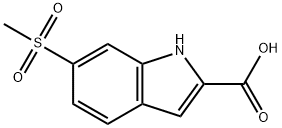 6-(METHYLSULFONYL)-1H-INDOLE-2-CARBOXYLIC ACID 结构式