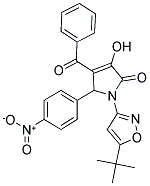 4-BENZOYL-1-(5-TERT-BUTYLISOXAZOL-3-YL)-3-HYDROXY-5-(4-NITROPHENYL)-1H-PYRROL-2(5H)-ONE 结构式