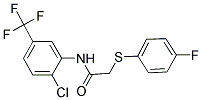 N-[2-CHLORO-5-(TRIFLUOROMETHYL)PHENYL]-2-[(4-FLUOROPHENYL)SULFANYL]ACETAMIDE 结构式