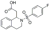 [2-(4-FLUORO-BENZENESULFONYL)-1,2,3,4-TETRAHYDRO-ISOQUINOLIN-1-YL]-ACETIC ACID 结构式