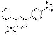 5-(METHYLSULPHONYL)-4-PHENYL-2-[6-(TRIFLUOROMETHYL)PYRIDIN-3-YL]PYRIMIDINE 结构式