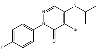 4-BROMO-2-(4-FLUOROPHENYL)-5-(ISOPROPYLAMINO)-3(2H)-PYRIDAZINONE 结构式