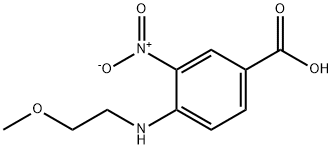 4-(2-METHOXY-ETHYLAMINO)-3-NITRO-BENZOIC ACID 结构式