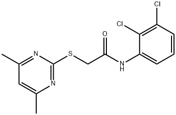 N-(2,3-DICHLOROPHENYL)-2-[(4,6-DIMETHYL-2-PYRIMIDINYL)SULFANYL]ACETAMIDE 结构式