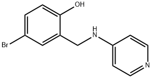 4-BROMO-2-(PYRIDIN-4-YLAMINOMETHYL)-PHENOL 结构式